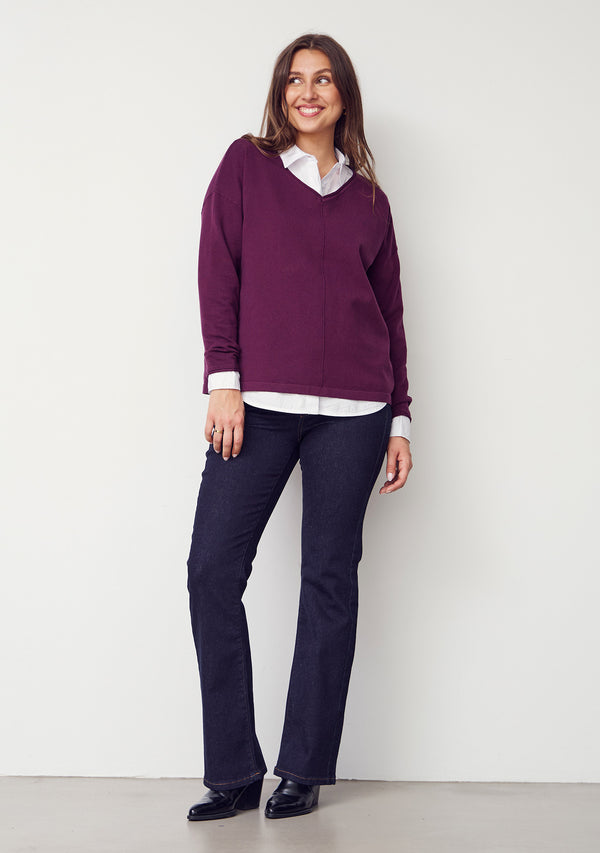 I SAY Como Flare Button Jeans Pants K97 Unwashed Denim