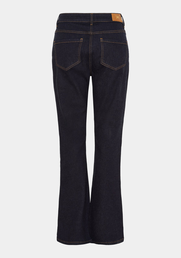 I SAY Como Flare Button Jeans Pants K97 Unwashed Denim