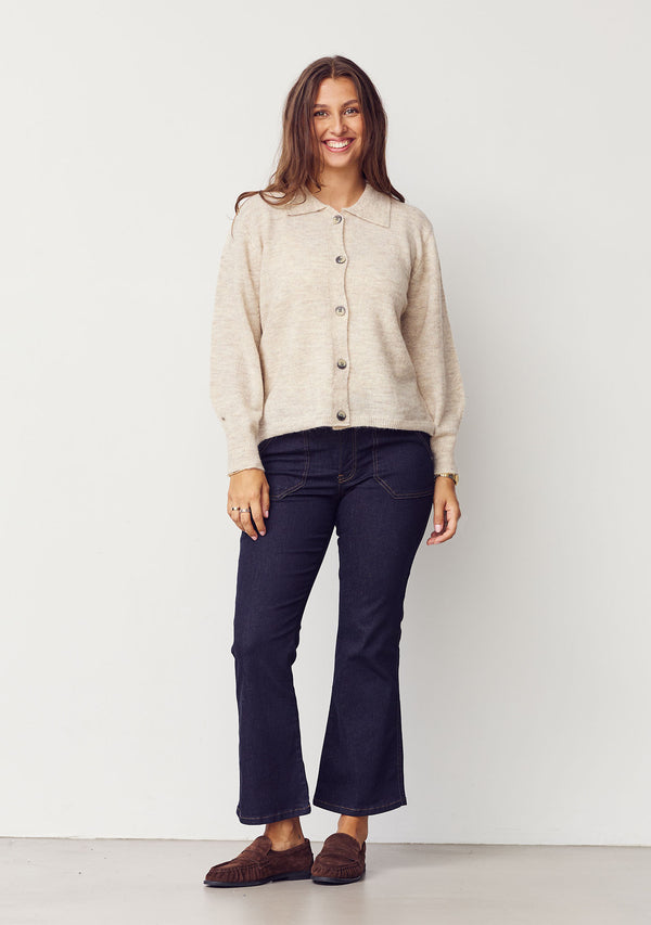 I SAY Como Flare Jeans Pants K97 Unwashed Denim