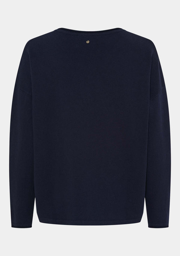 I SAY Frigga V-Neck  Knitwear 640 Navy