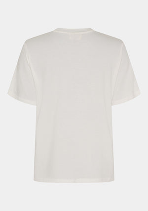 I SAY Gritt O-Neck T-Shirt T-Shirts 101 Broken White