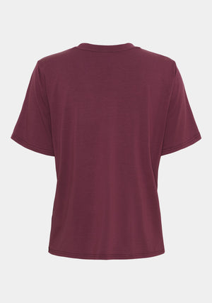 I SAY Gritt O-Neck T-Shirt T-Shirts 434 Wine