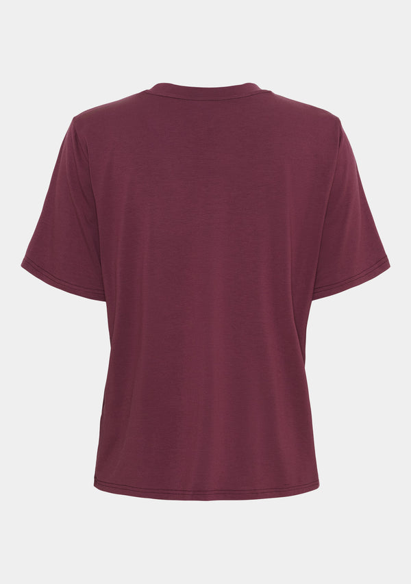 I SAY Gritt O-Neck T-Shirt T-Shirts 434 Wine