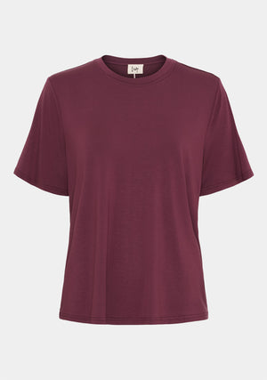 I SAY Gritt O-Neck T-Shirt T-Shirts 434 Wine