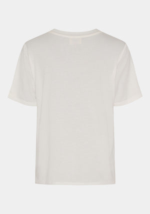 I SAY Gritt V-Neck T-Shirt T-Shirts 101 Broken White