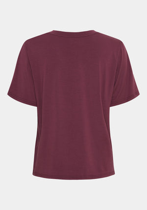 I SAY Gritt V-Neck T-Shirt T-Shirts 434 Wine