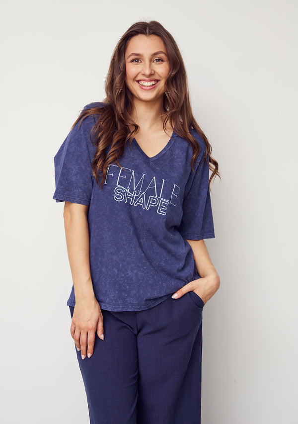 I SAY Haley T-Shirt T-Shirts 635 Washed Navy