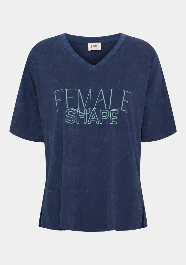 I SAY Haley T-Shirt T-Shirts 635 Washed Navy