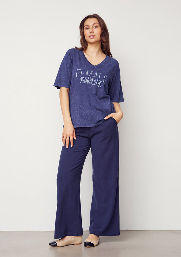 I SAY Haley T-Shirt T-Shirts 635 Washed Navy