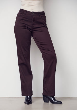 I SAY  Isay Long Straight Pant Pants 356 Dark brown