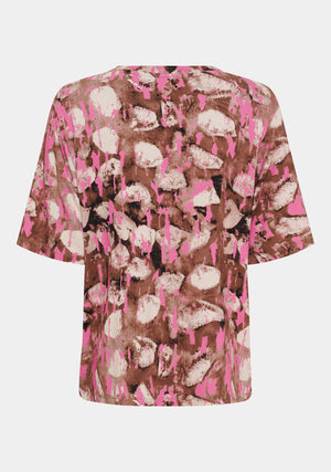 I SAY Louis Basic T-shirt T-Shirts M68 Luxury Camel w/Pink