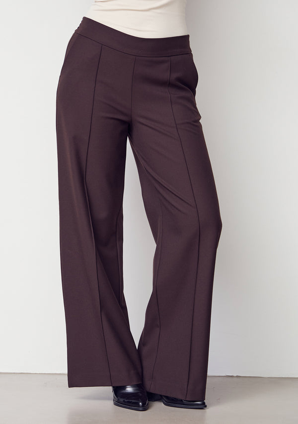 I SAY Rimini Wide Pant Pants 356 Dark brown