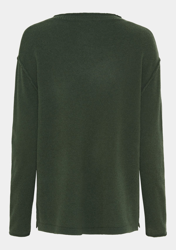 I SAY Robin V-Neck Pullover  Knitwear 918 Army