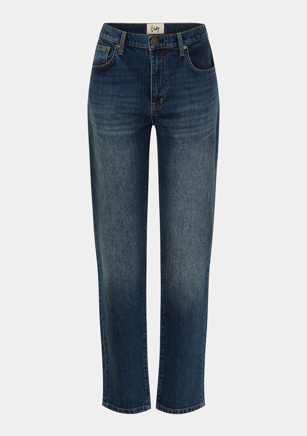 I SAY Torino Long Jeans Pants M21 Dark Marble Denim