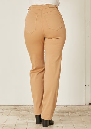 I SAY  Isay Long Straight Pant Pants 102 Camel