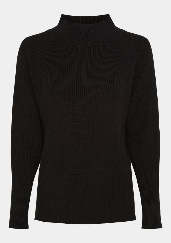 I SAY Saga Turtle Pullover Knitwear 900 Black