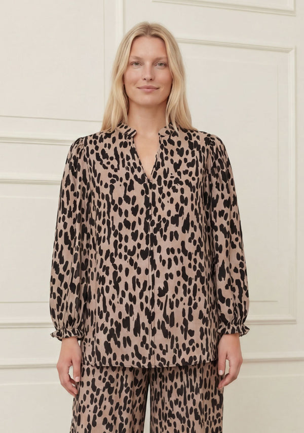 I SAY Ane Loose Blouse Blouses N26 Black Drops