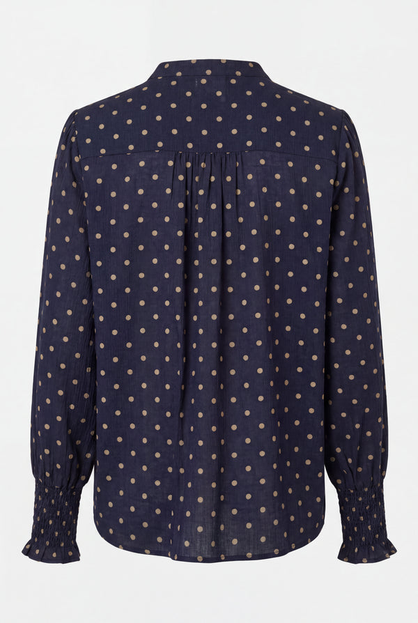 I SAY Ane Smock Shirt Shirts D67 Navy Dot