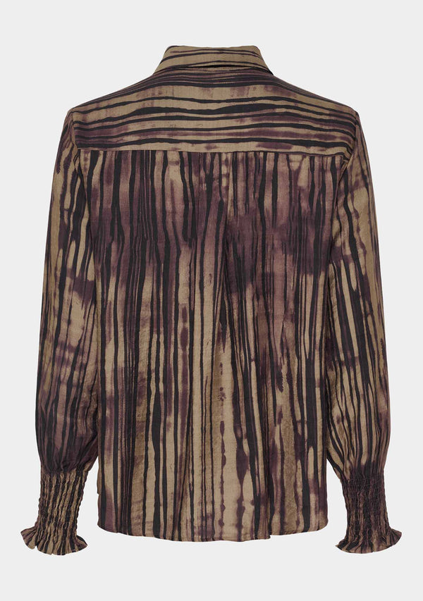 I SAY Ane Smock Shirt Shirts N42 Aubergine Flow