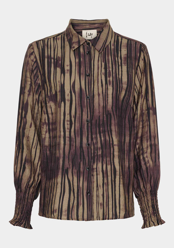 I SAY Ane Smock Shirt Shirts N42 Aubergine Flow