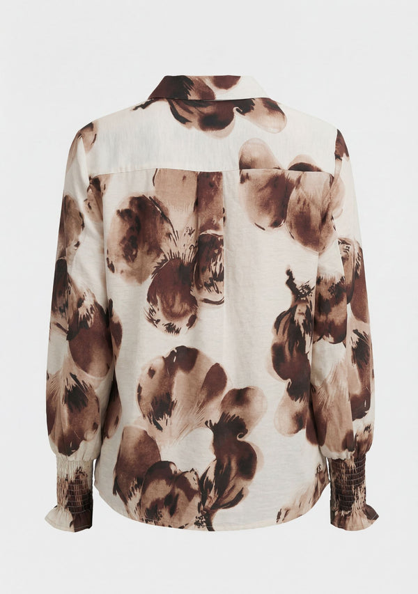 I SAY Ane Smock Shirt Shirts N47 Aubergine Floral