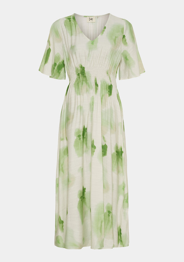 I SAY Ane Stretch Dress Dresses N27 Green Watercolor