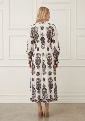 I SAY Ane V-Neck Dress Dresses N25 Summer Border Print