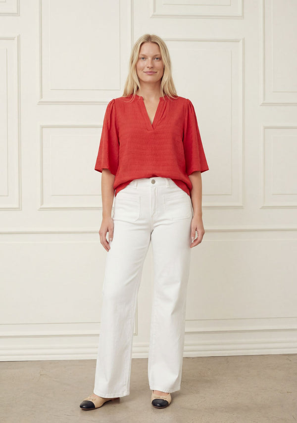 I SAY Ane s/s Blouse Blouses 432 Fresh Red