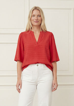 I SAY Ane s/s Blouse Blouses 432 Fresh Red