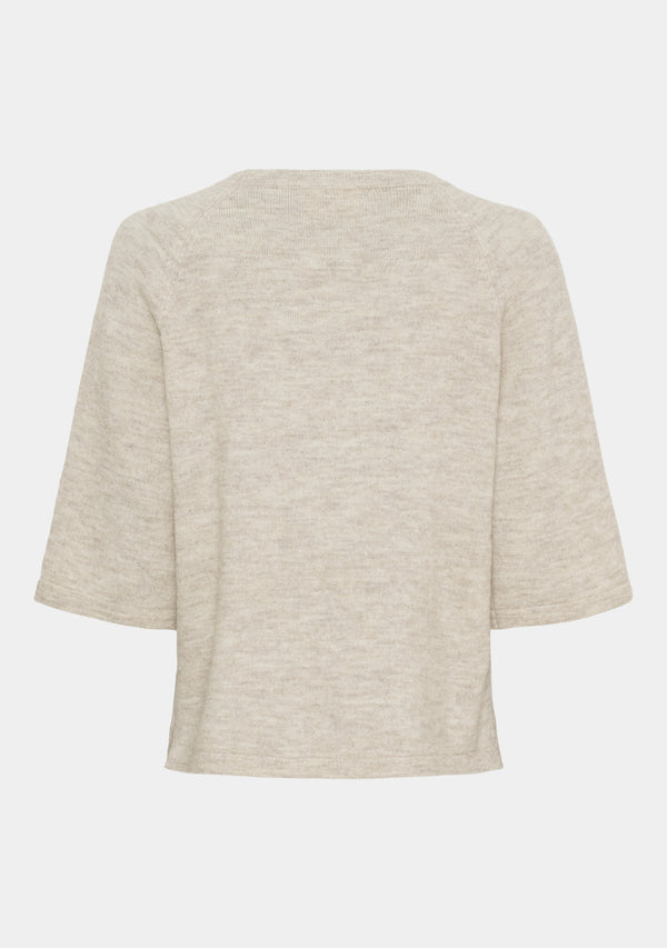 I SAY Anna 3/4 Sleeve Pullover Knitwear 956 Smokey