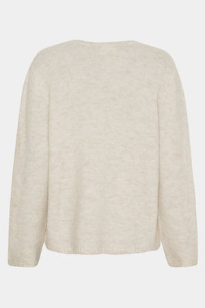 I SAY Anna Classic Cardigan Knitwear 101 Broken White