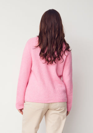 I SAY Anna Classic Cardigan Knitwear 550 Fresh Pink