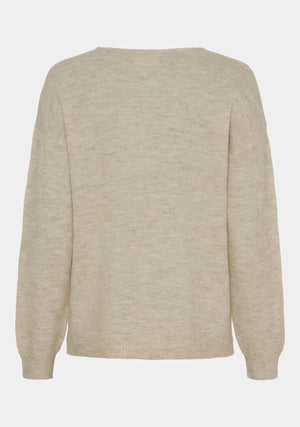 I SAY Anna Classic Pullover Knitwear 111 Sand Melange