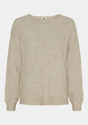 I SAY Anna Classic Pullover Knitwear 111 Sand Melange