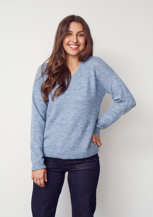 I SAY Anna Classic Pullover Knitwear 678 Ice Blue
