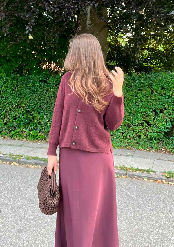 I SAY Anna Colar Cardigan Knitwear 434 Wine
