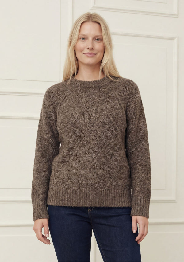 I SAY Anna New Pullover Knitwear 361 Taupe Melange