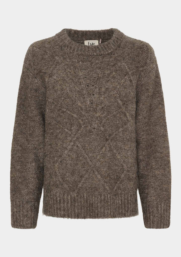 I SAY Anna New Pullover Knitwear 361 Taupe Melange