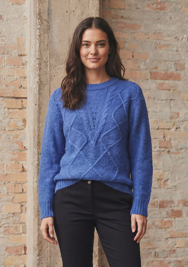 I SAY Anna New Pullover Knitwear 614 Bluish