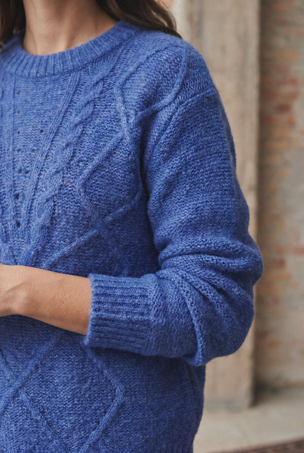 I SAY Anna New Pullover Knitwear 614 Bluish