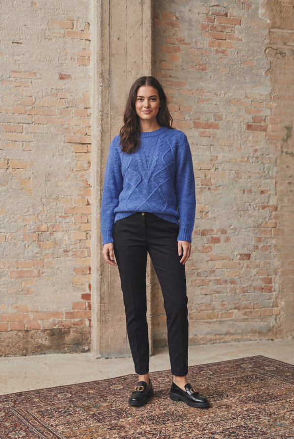I SAY Anna New Pullover Knitwear 614 Bluish