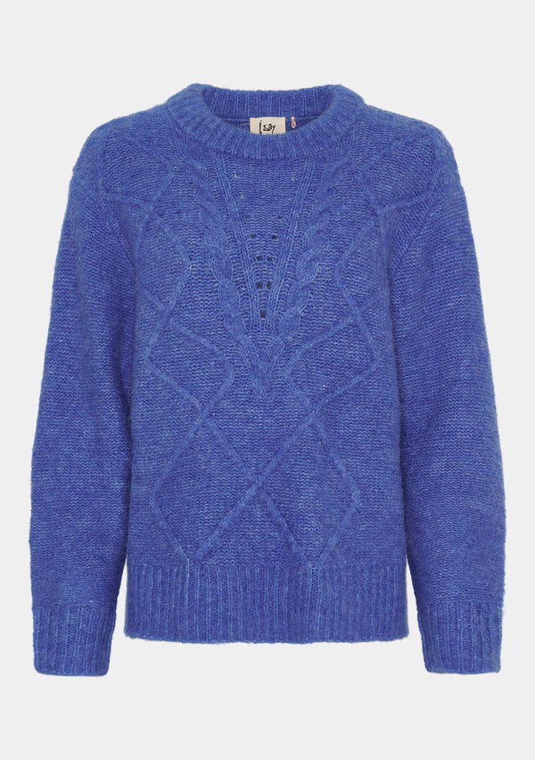 I SAY Anna New Pullover Knitwear 614 Bluish