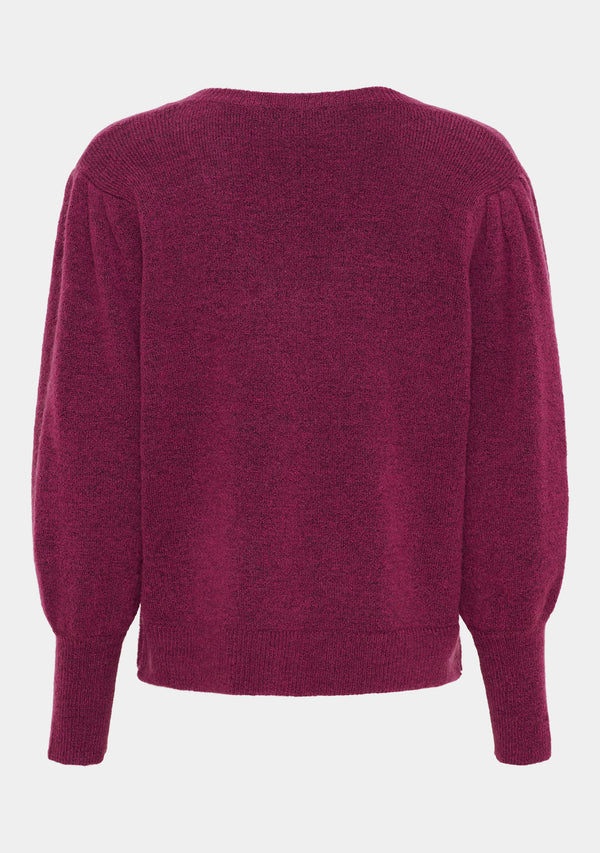 I SAY Anna V-Neck Pullover Knitwear 536 Cerise
