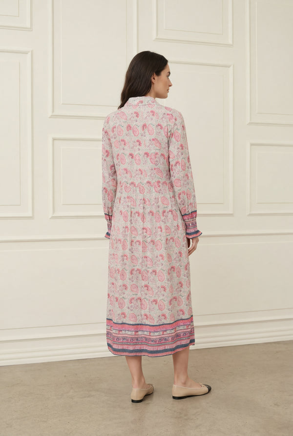 I SAY Annica Button Dress Dresses A96 Summer Paisley