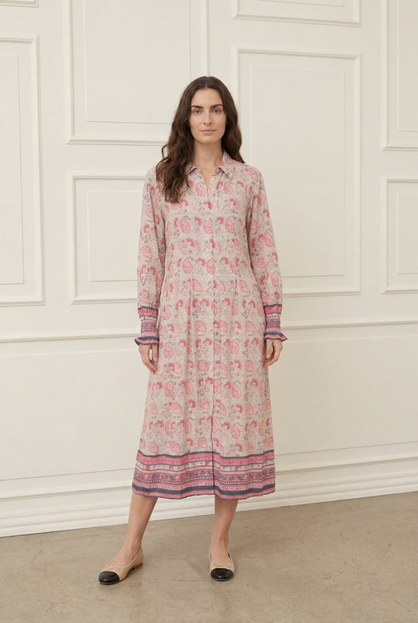 I SAY Annica Button Dress Dresses A96 Summer Paisley