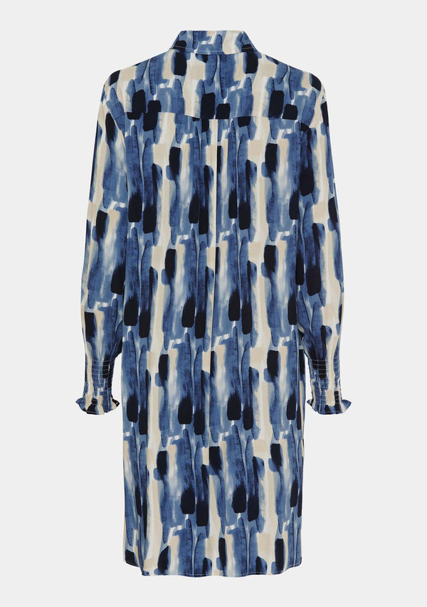 I SAY Asta Printed Dress Dresses M43 Blue Float