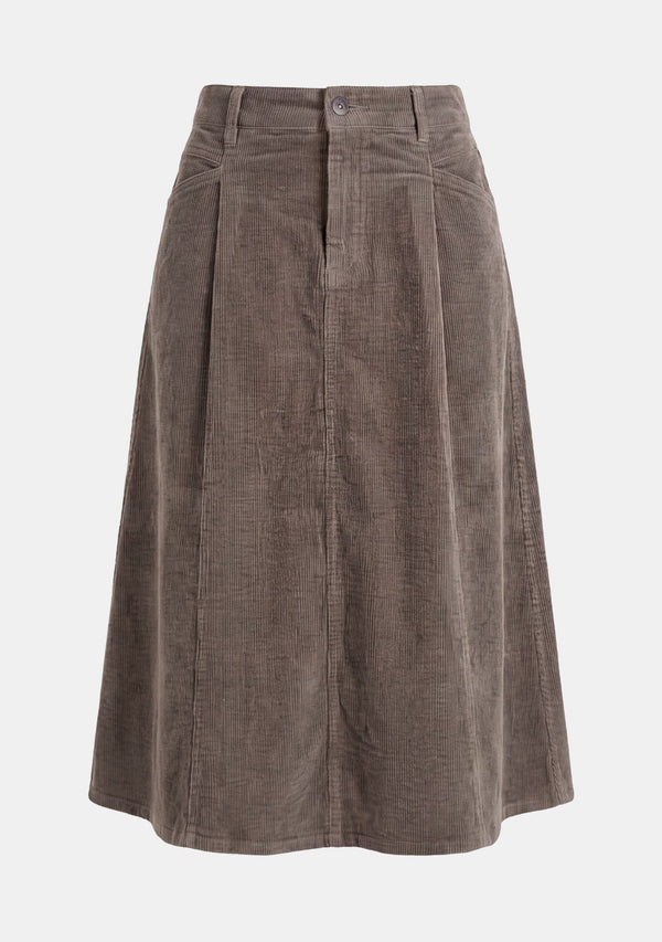 I SAY Barbel Corduroy Skirt Skirts N19 Washed Taupe