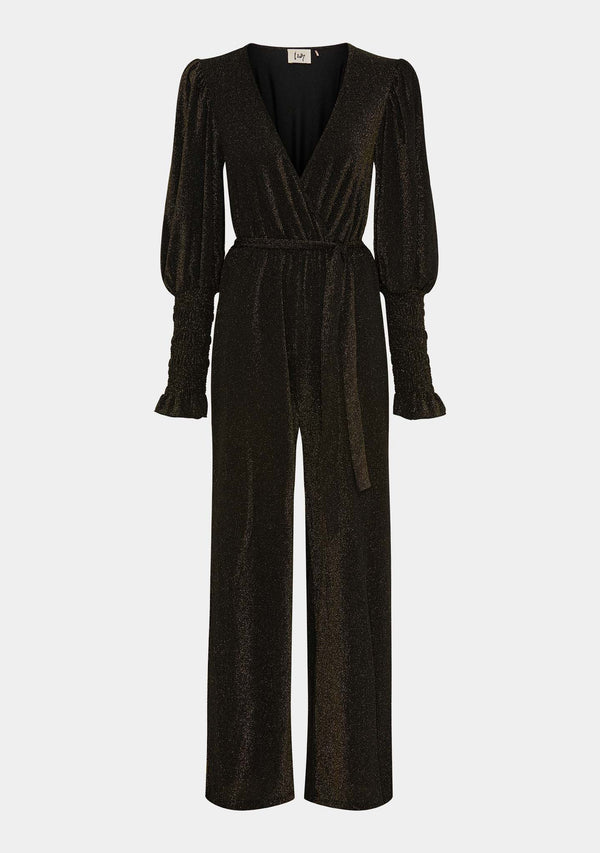 I SAY Barbel Jumpsuit Dresses M35 Black w/Gold