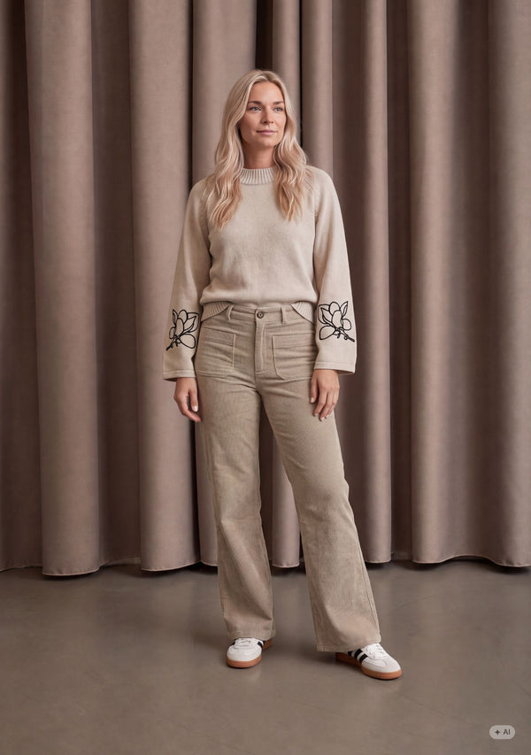 I SAY Barbel New Pant Pants 366 Light Taupe