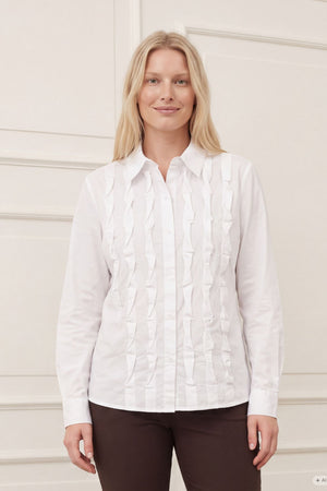 I SAY Bellis Deco Shirt Shirts 100 White